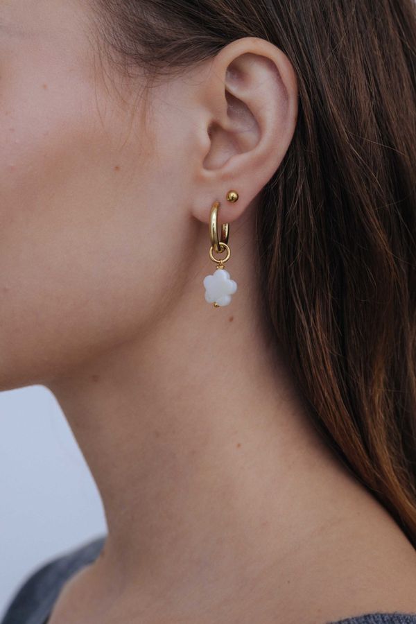 Подвеска Цветок из перламутра 12 мм