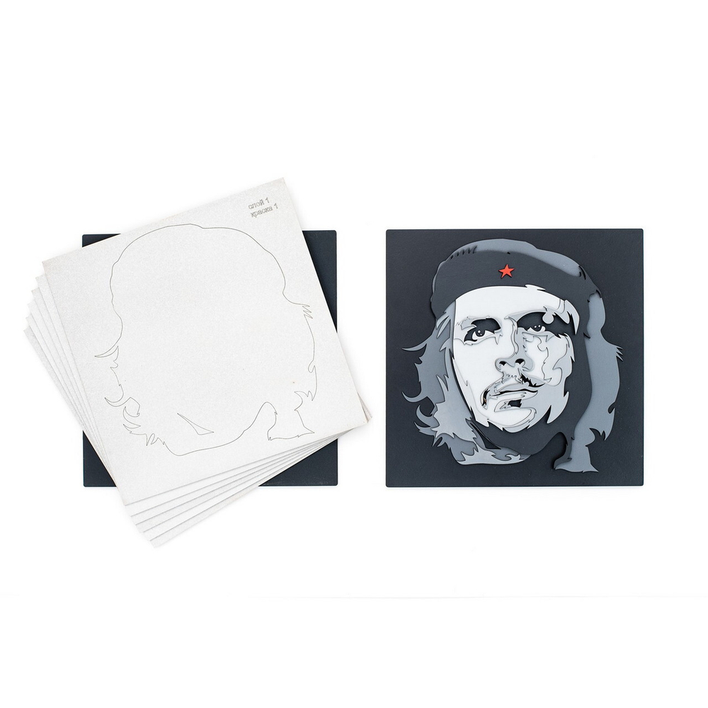 Че Гевара от SamCraft - сборные объемные картины из дерева своими руками, покрась, собери и склей