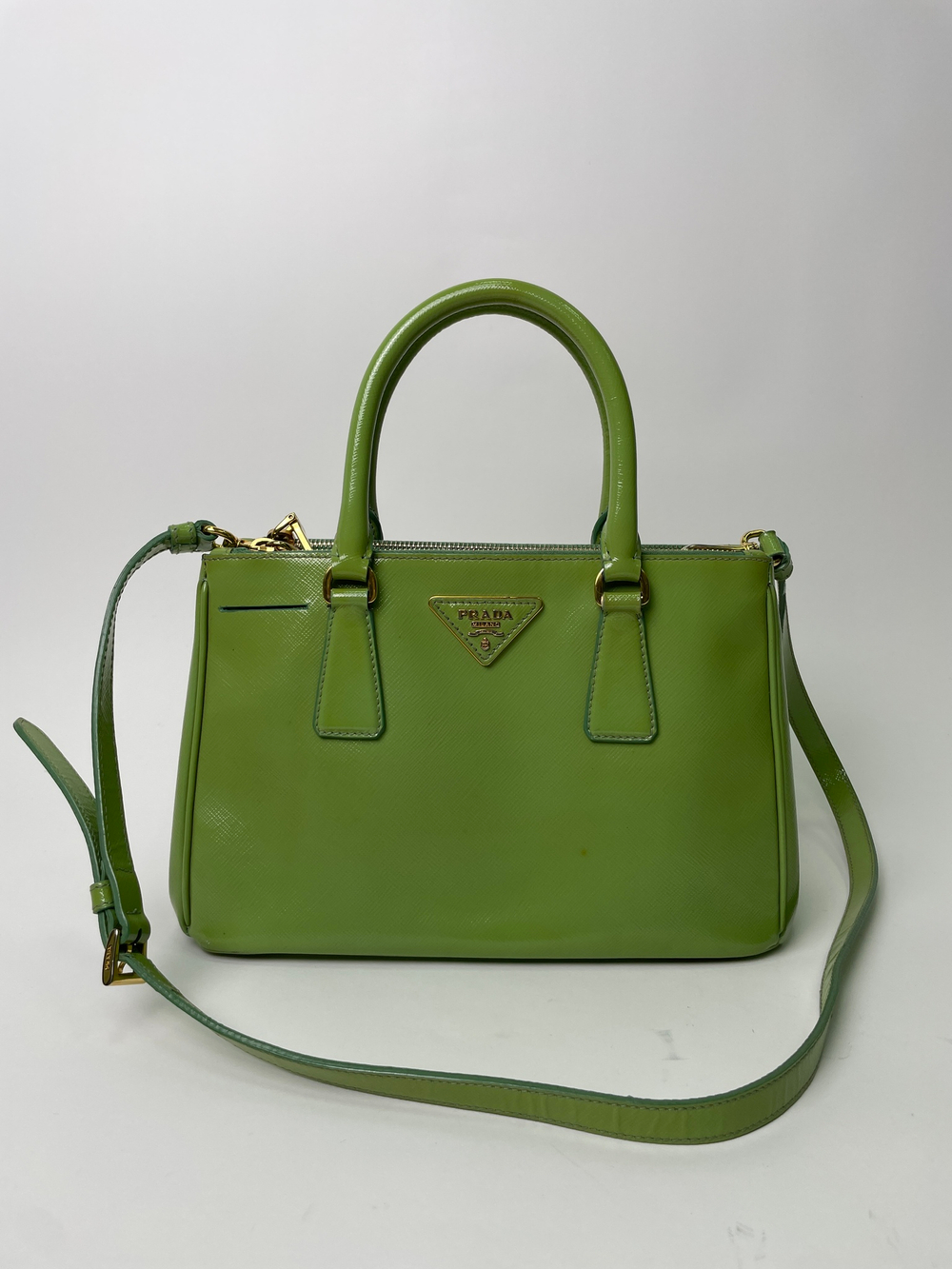 Сумка Prada Double Zip Tote Vernice Saffiano small