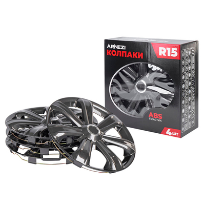 Колпаки R15 Sirrah 4шт (графитовые) ABS-пластик ARNEZI A0702003