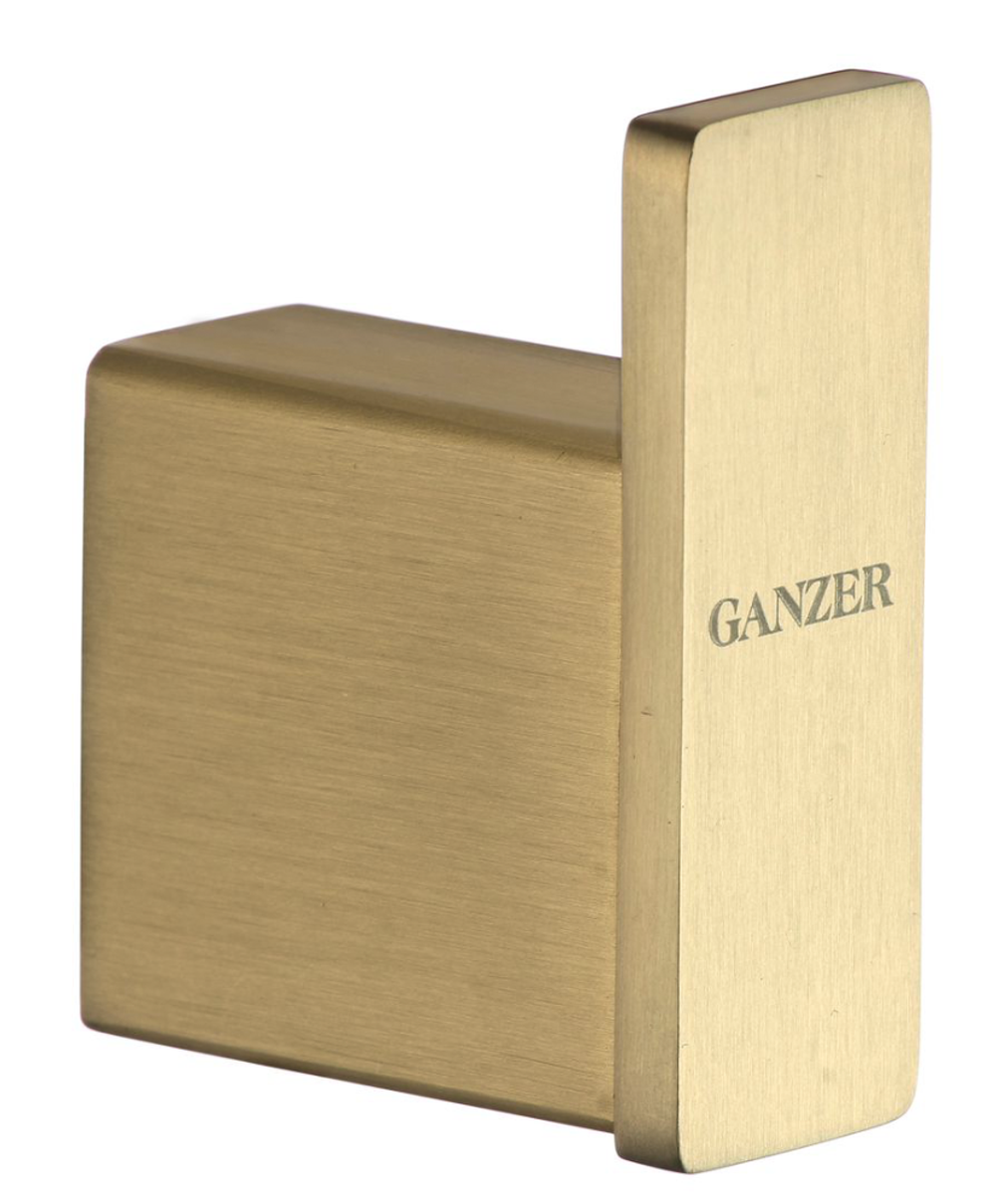 88151-S Одинарный настенный крючок (Мат. Золото) GANZER  (20/1шт)