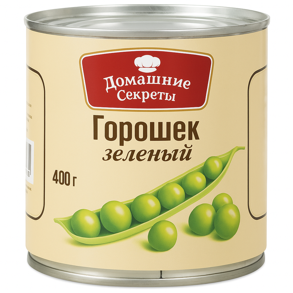 Горошек зеленый Домашние Секреты 400 гр