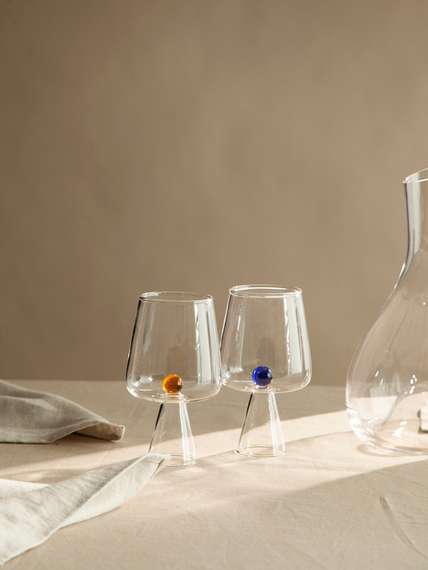 Набор бокалов для вина orb, 400 мл, синий/янтарный, 2 шт.