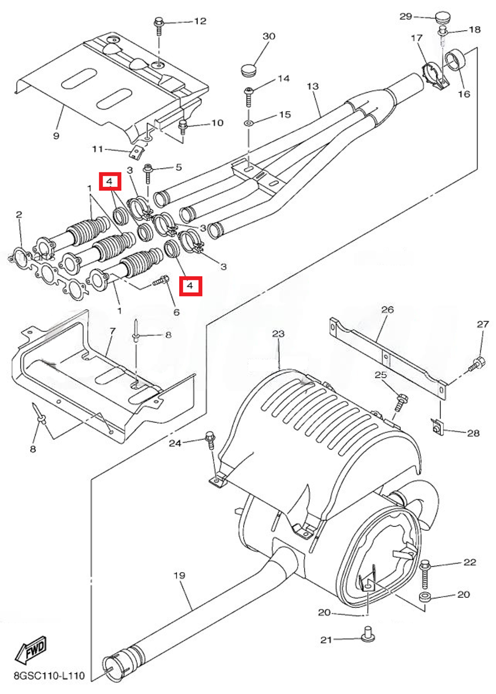 Прокладка Выхлопной Трубы