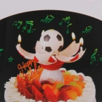 Свеча для торта раскрывающийся цветок «Мяч» (5 свечей), Красный