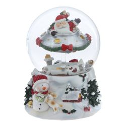 GAEM Фигурка декоративная "Дед Мороз" в стекл шаре (ключ,муз), D 10 см, L10 W11 H14 см