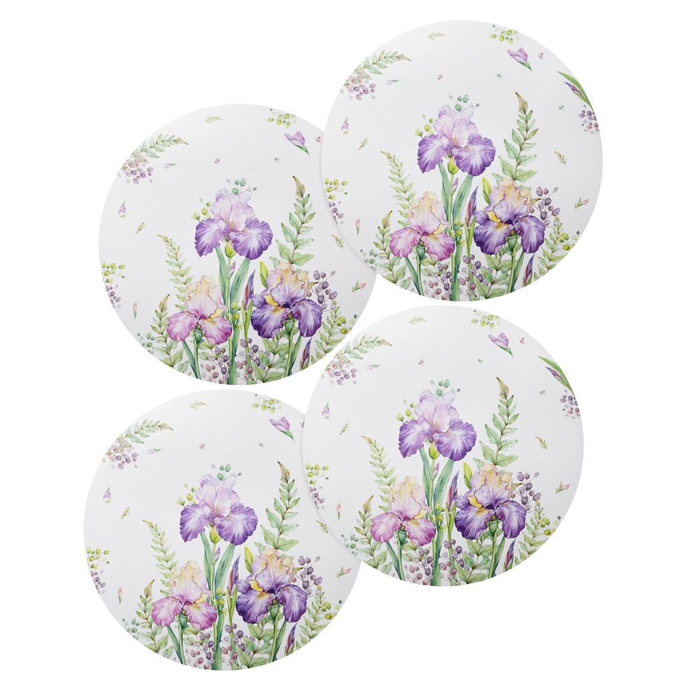 НАБОР ПОДСТАНОВОЧНЫХ САЛФЕТОК "IRISES" ИЗ 4 ШТ., ДИАМЕТР=38 СМ