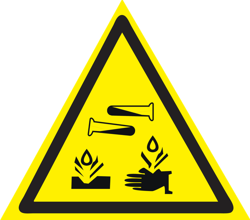 W04 "Опасно. Едкие и коррозионные вещества"