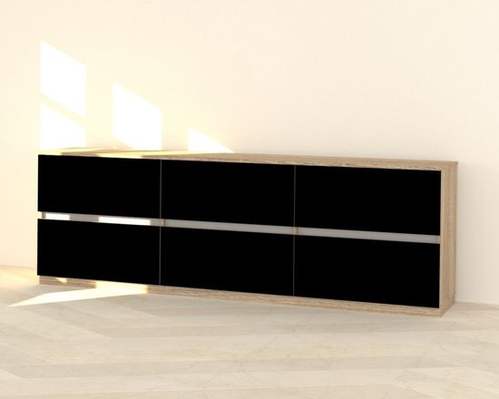 дуб сонома / черный