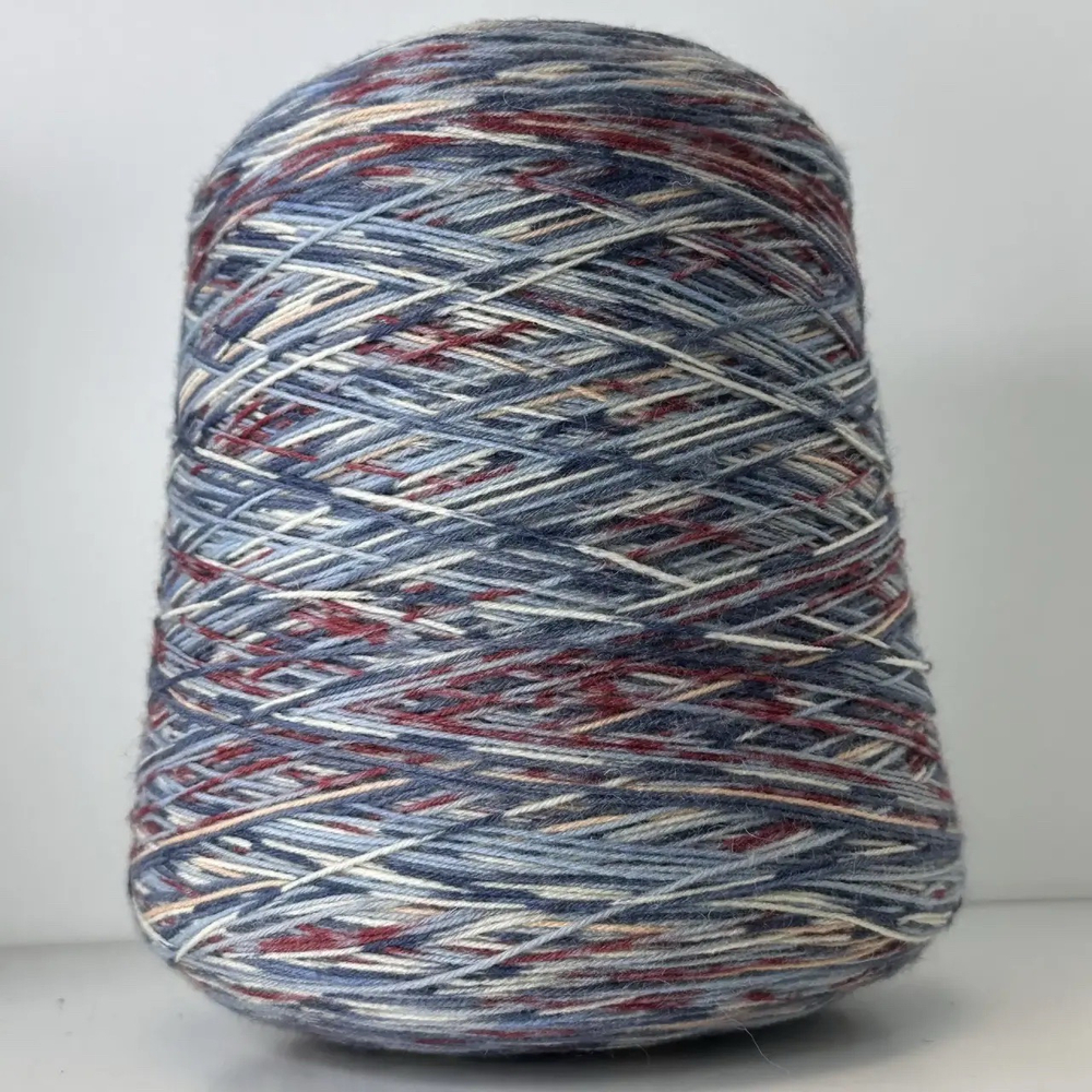 FLOWER PRINT; 75% меринос, 25% п/а; 410м/100гр; col. P-0060, цвет: синий, голубой, бордо; S701