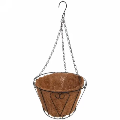 Кашпо для цветов 2,5л «Коковита» с кокосовым волокном, подвесное d=25см P091 ДоброСад
