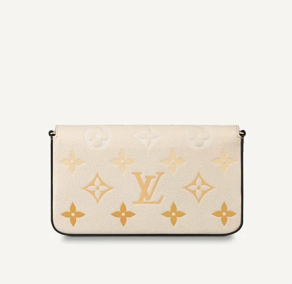 Клатч Louis Vuitton Felicie кремовый/золотой