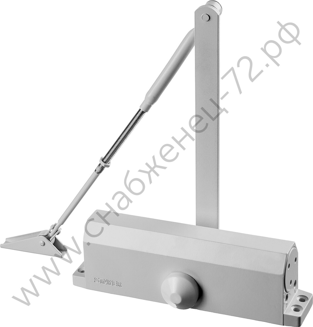 STAYER MAXComfort до 100 кг, белый серебро, дверной доводчик (37916-100)