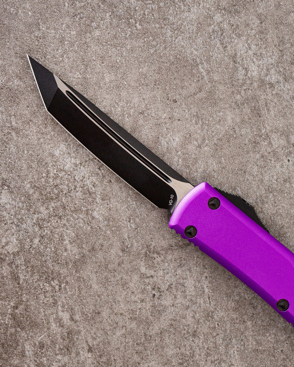 Автоматический складной нож SteelBro Ultra T/E Violet Tanto Black VG10 123-1VI (фиолетовый)
