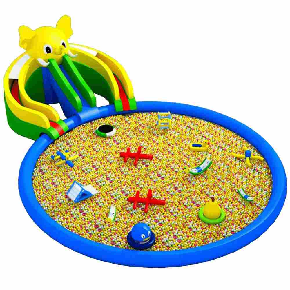 Надувной наземный аквапарк «Морской слон» 23*15*6 м, размер бассейна 15*15*0.8 м