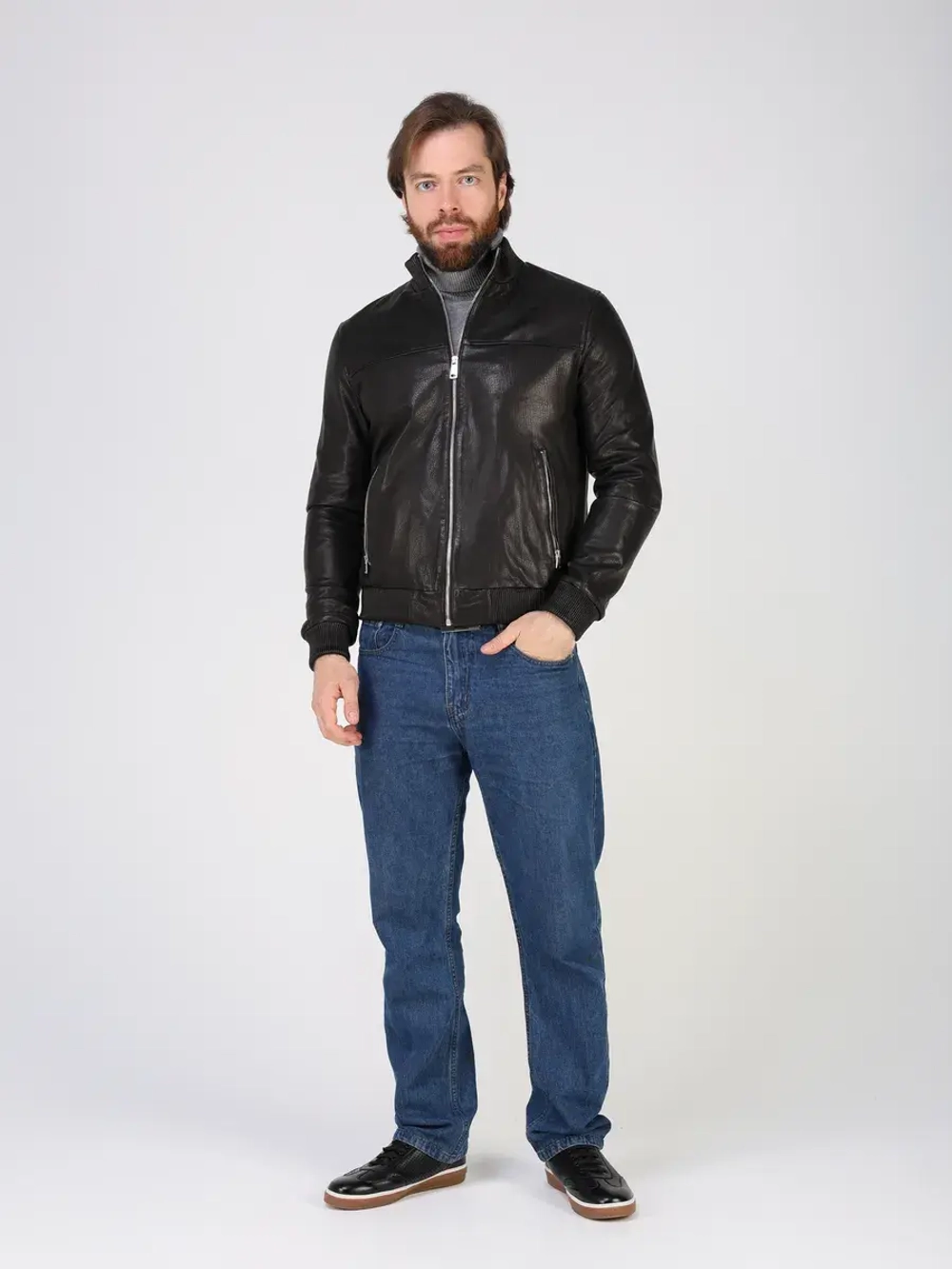 Кожаная куртка демисезонная