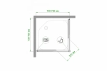 Душевой уголок Royal Bath RB75HPD-C 75х75 матовый
