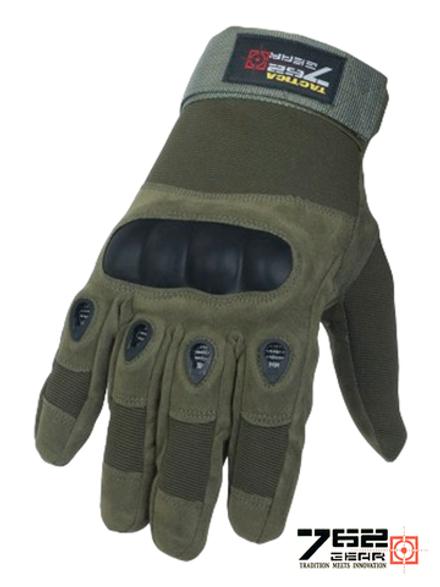 Перчатки полнопалые с костяшками Tactica 7.62 Gear Army Tactical Gloves (324). Олива