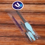 Набор для маникюра в чехле 4шт «Manicure set», цвет микс, (две пилки, кусачки и шабер), 22*6см