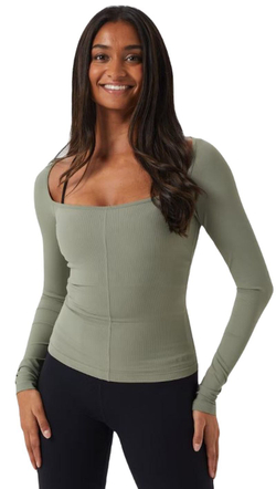 Женская теннисная футболка (dł. Рукава) Björn Borg Studio Ballerina - зеленый