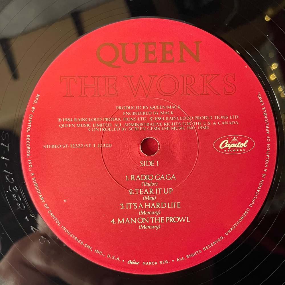 Винтажная виниловая пластинка LP Queen The Works (США 1984)
