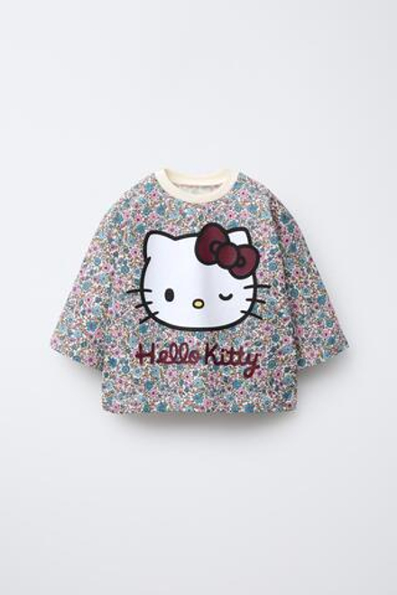 ZARA ЛОНГСЛИВ С ЦВЕТОЧНЫМ ПРИНТОМ HELLO KITTY ©, РАЗНОЦВЕТНЫЙ