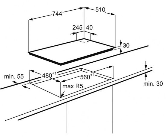 Газовая варочная панель Electrolux EGG 97352 SX