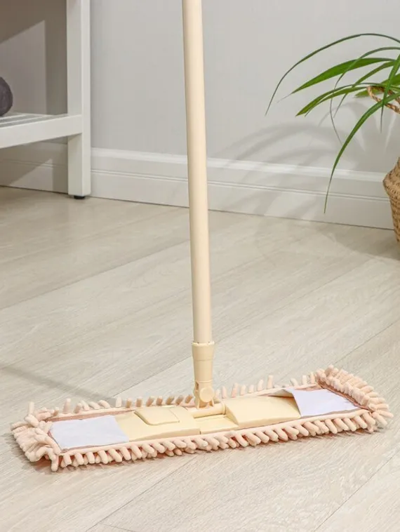 Швабра для мытья пола плоская Доляна, насадка букля 42×12 см, металлическая ручка 120 см, цвет МИКС