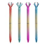 Ручка шариковая, автоматическая, Basir, синие чернила, серия "Кристалл", разноцветный корпус, 24 шт