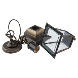 Садово-парковый светильник ЭРА НСУ 04-60-001 бронза 4 гранный подвесной IP44 Е27 max60Вт