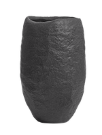 Кашпо TREEZ Effectory - Organic - Высокая чаша - Тёмно-серый камень