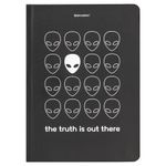 Блокнот с резинкой в клетку 96 л., А5 (145х203 мм), твердая обложка, BRAUBERG, "Aliens", 113722