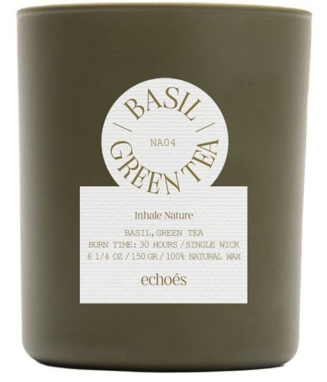 Basil & Green Tea, свеча Inhale Nature collection, Echoes