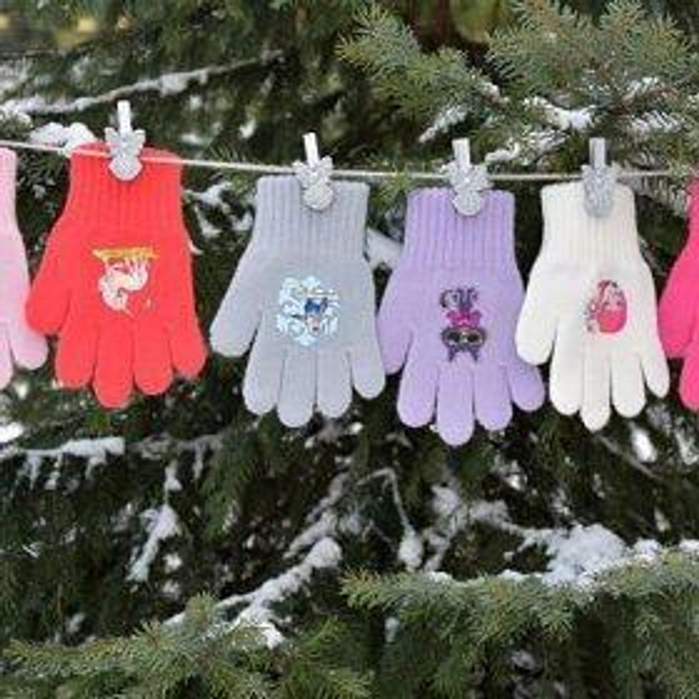 Перчатки для девочки SuperMini р.14 (2-4 года) (Мегашапка), 1 шт.