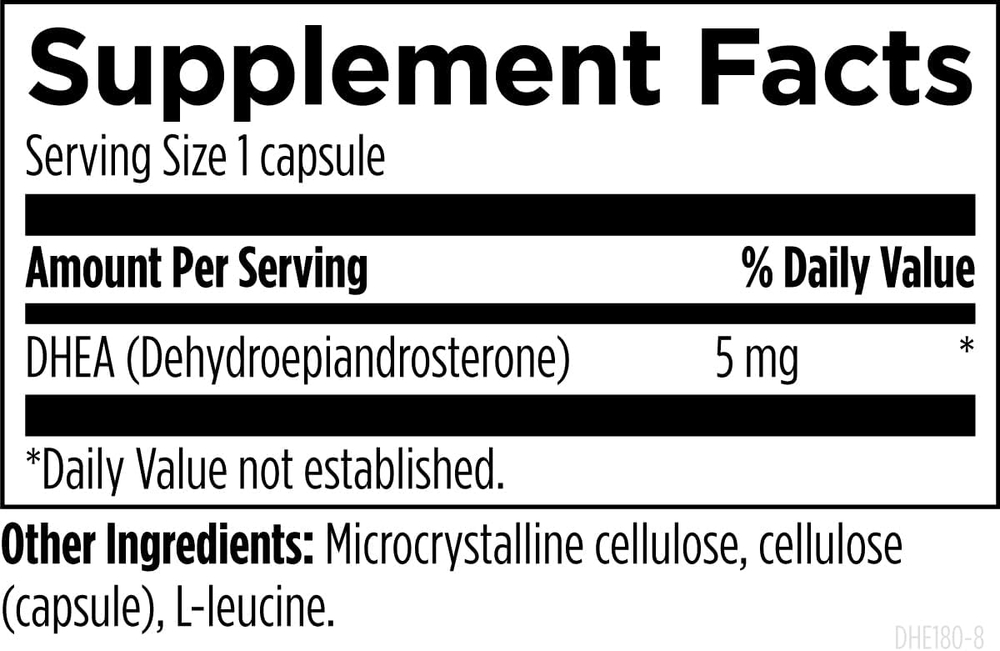 Designs For Health - DHEA 5 mg - 180 capsules