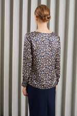 22888 Блузка женская (синий принт)