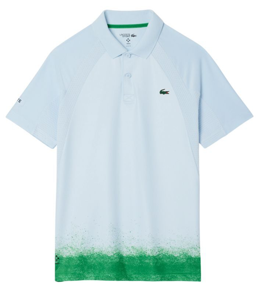 Мужское теннисное поло Lacoste Tennis x Daniil Medvedev - небесный