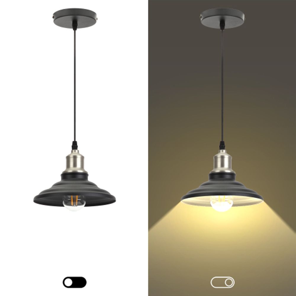 Светильник подвесной ЭРА PL4 BK/BN под лампу E27 высота плафона 80мм подвеса 800мм черный/темный никель | Подвесы в стиле LOFT