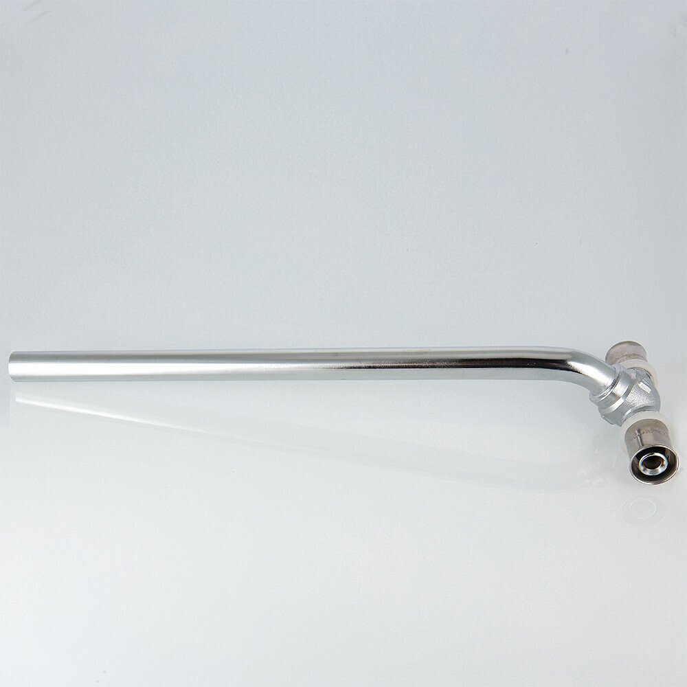 Пресс-фитинг–тройник VALTEC с хромированной трубкой 15 мм, 20х15х16 мм, 30 см (арт.VTm.282.RN.201516)