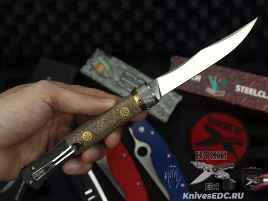 Складной нож Reptilian Кабальеро-02 сталь D2, рукоять G10 + микарта