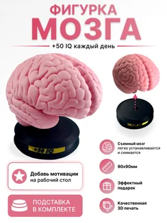 Фигурка мозг на подставке, 3D-печать, декоративный сувенир