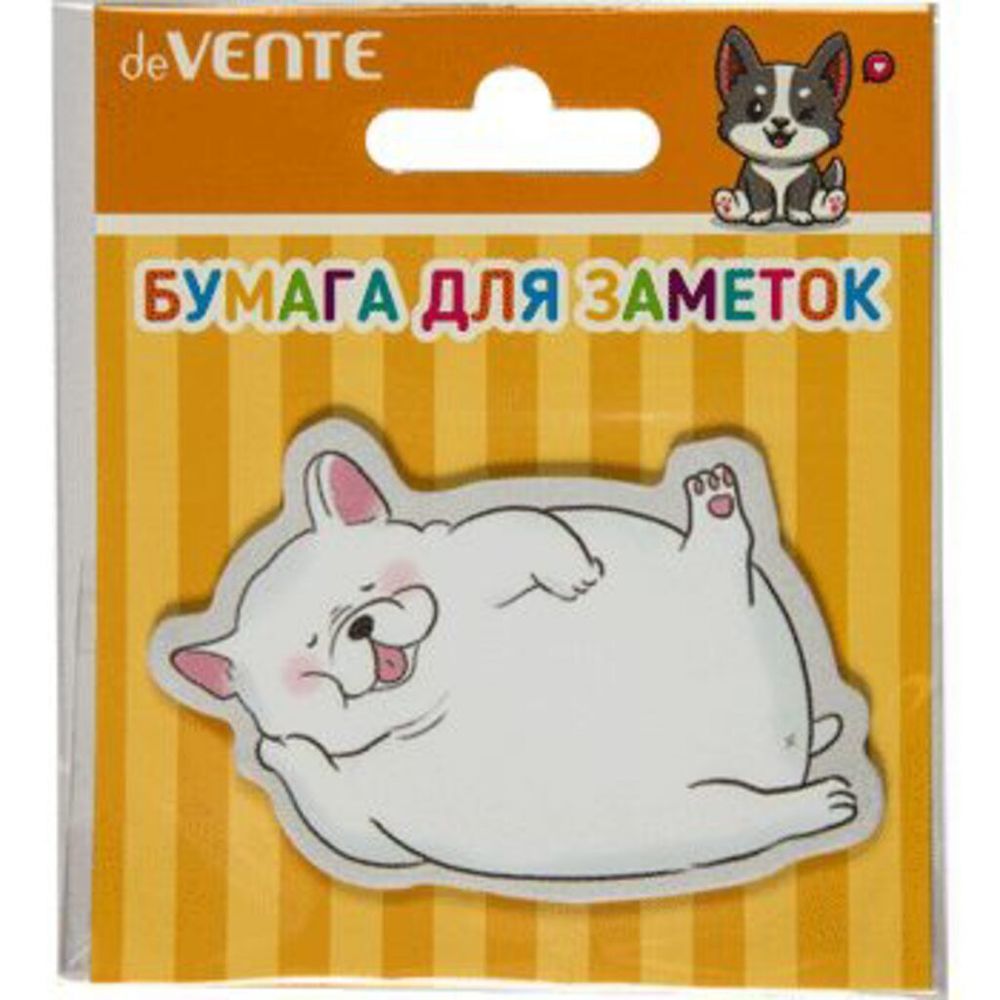 Блок самоклеющийся фигурный deVente Lying Animals 20л, ассорти, 1шт.