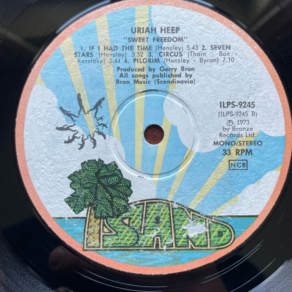 Винтажная виниловая пластинка LP Uriah Heep Sweet Freedom (Англия 1973) Island Records