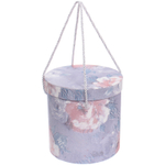 Коробка подарочная «Акварельные цветы» 19*19*18 см, серый