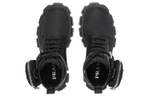 PRADA Women"s Monolith Pouch Lace-Up Boot "Black"