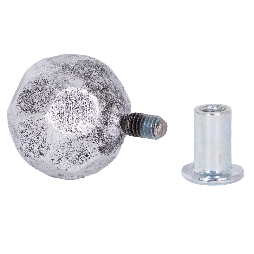 Ручка мебельная Сфера фацет 30 Античное серебро