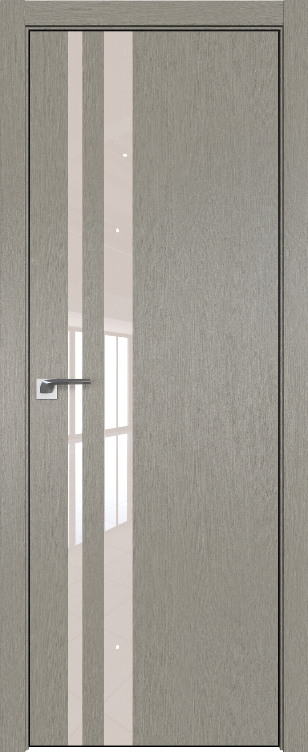 [ТОВАРА НЕТ В НАЛИЧИИ] Дверь межкомнатная Профиль Дорс 16 ZN (кромка ABS), цвет стоун, полипропилен, стекло перламутровый лак