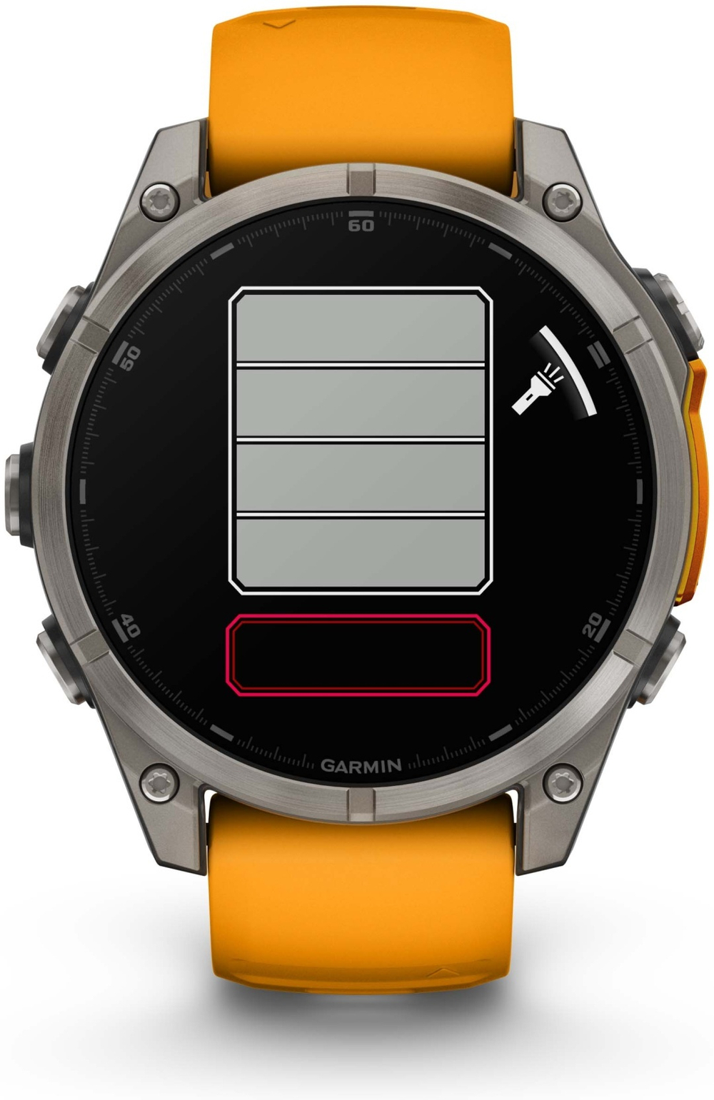 Смарт-часы Garmin Fenix 8 47 мм серебристый-оранжевый