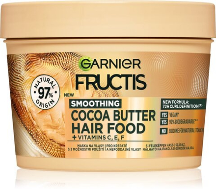 Garnier Fructis Cocoa Butter Hair Food - питательная маска для волос с маслом какао /   390  ml  / GTIN 3600542450041