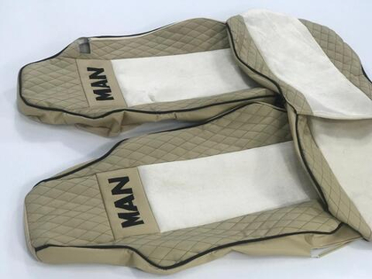 Чехлы Премиум стеганные кожа + аликанте вышивка MAN TGA TGS TGX TGL M31 Польша